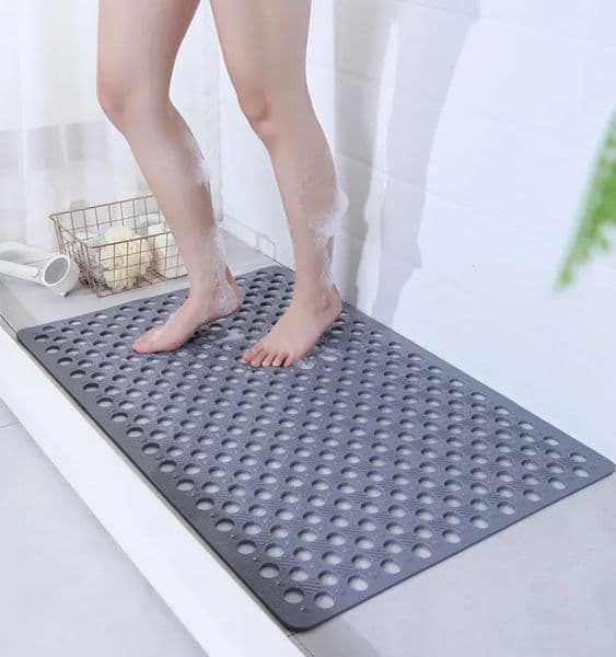 Designer 1Pc Bathroom Nonslip Mat With Suction Cup 17X30inch Bath Rug Shower Round Hole N h Massage Ring Quick Drain Free Shipping 1