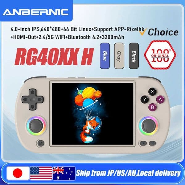 ANBERNIC RG40XX H 64 Bit Linux Retro Handheld Game Console 40 IPS Screen Supports 5G WiFi Bluetooth RG40XXH HD-Support Output J260423