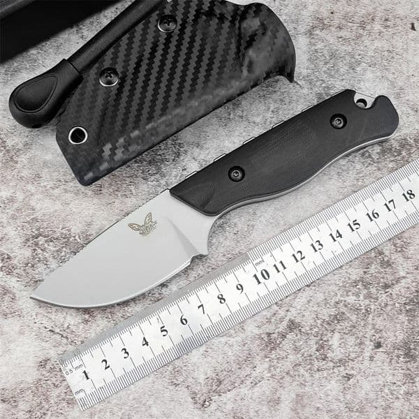 BM 15017 with K-shield Small Straight Knife 8Cr13Mov Blade G10 Handle High Hardness Portable Self-defense Tactical Knife thumbnail 2