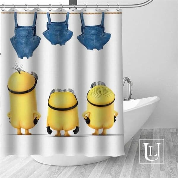 Designer Big Sale Custom Minion Shower Curtain With Hooks Bathroom Waterproof Polyester Fabric h DIY Your Own Free Shipping 12 9