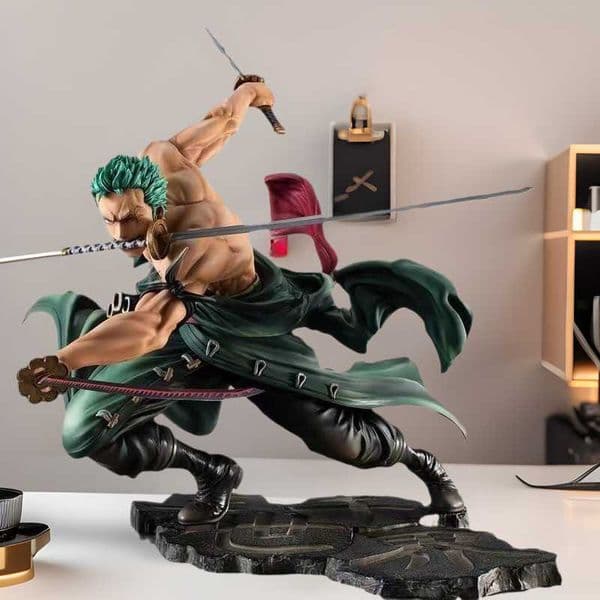 One Piece Figure Three Thousand Worlds Zoro Three Blades Office Desktop Ornament Anime Model AssemblyL260424