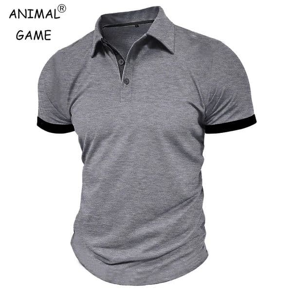 Summer Mens Short Sleeve Polo Shirt Lapel Oversize Solid Color T Shirts Breathable Streetwear Sport Activities Man 260423