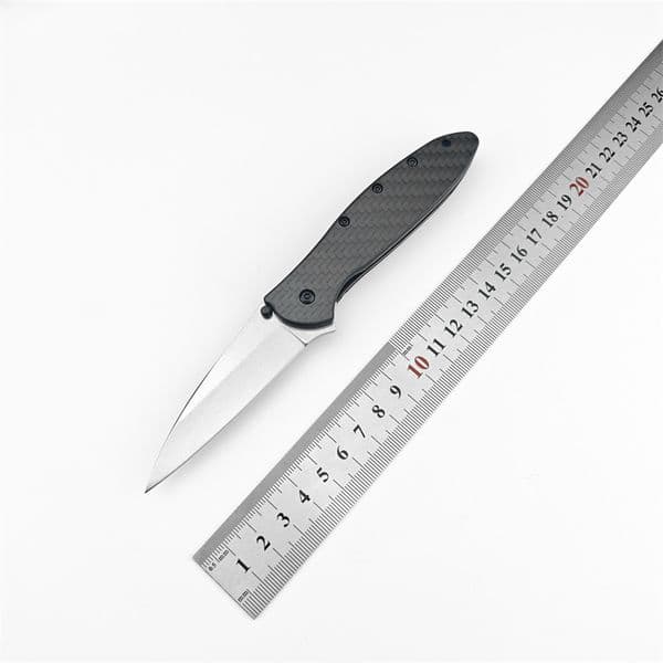 KS 1660 Outdoor Folding Knife 8Cr13MoV Steel folding knife Blade with Carbon Fiber Handle Camping Hunting Mountaineering Everyday Carry Tool