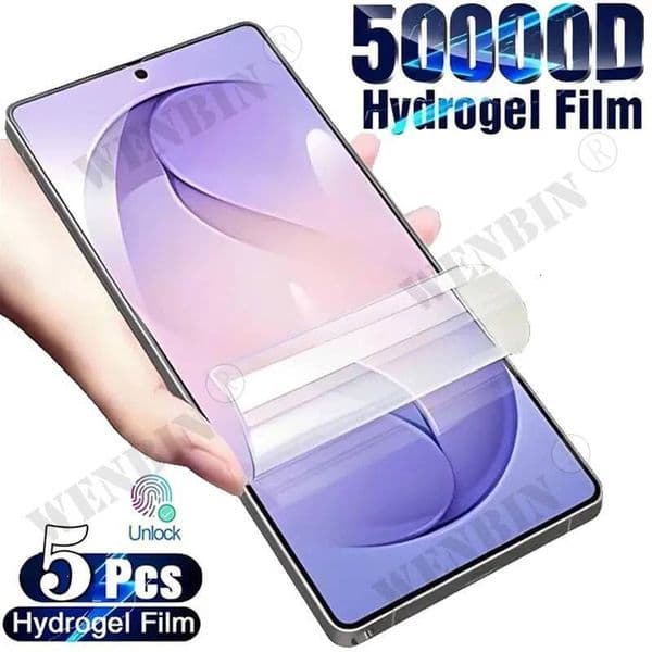 5Pcs Hydrogel Film Galaxy S26 S25 S24 Ultra Edge Plus FE Full Cover Screen Protector For Samsung A57 A37 A27 A17
