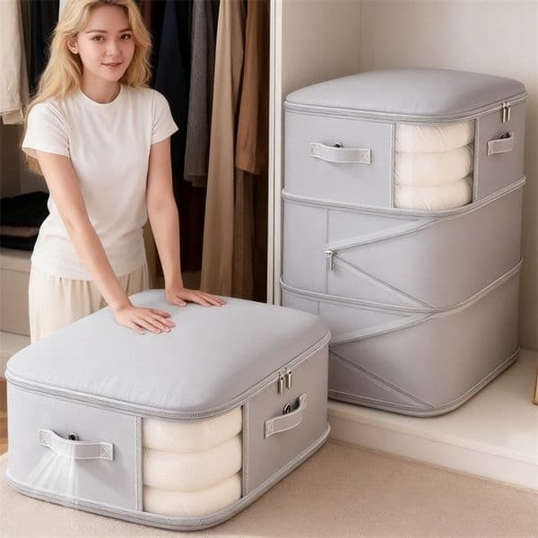 Blanket Storage Bag Organizer Compression Bags Large Capacity Ultra Space Saving Self Compression Organize with 260423
