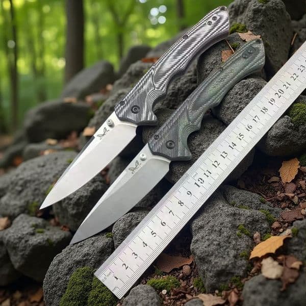 New BM 615BK-1401 Outdoor Tactical Fixed Blade Knife D2 Blade G10 Handle EDC Jungle Hunting Cutting Survival Tools with Sheath thumbnail 2