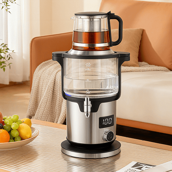 Household Appliances Tea Maker Turkish Digital Kettles Set High Borosilicate Glass Double Layer Samovar Water Tea Kettle