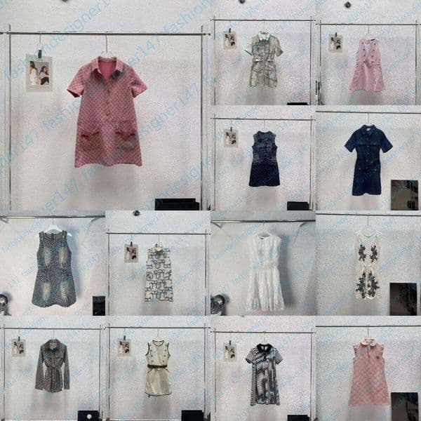 Dresses for woman elegant designer dresses Fashion Jacquard Brand logo Summer Luxury Dress High quality Versatile Vacation Daily dresses for woman Clothing SML
