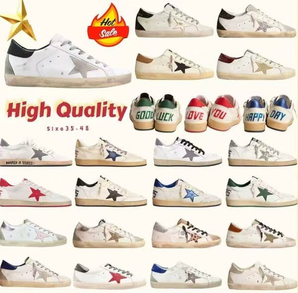 Golden goods designer brand men women sneakers ball star shoes dirty superstar shoes classic casual old school sneakers do old Italy trainers with box