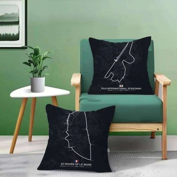 Race Track Complete Pillow Gift Home Office Decoration Bedroom Sofa Car Cushion Cover case 45x45 26L0424 Pillow Case
