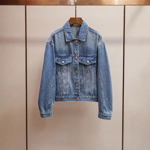 High-End Women's Clothing Spring New Fashion Retro Washed Distressed Short Soft Denim Jacket for Women