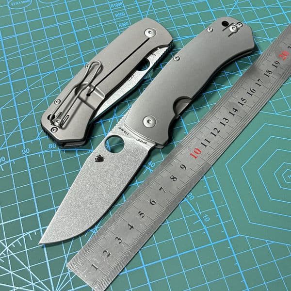 C186 Pocket Folding Knife Real Blade Titanium Alloy Handle Ceramic Bearing Camping Outdoor EDC Utility Knife