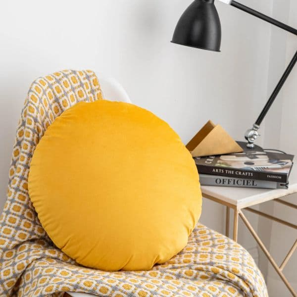 Pillow Case 18 inch Round Cushion Cover Solid Color Soft Velvet Pillow Cover With Hidden Zipper Minimalist Home Decor for Sofa/Bed 19 Colors 260423