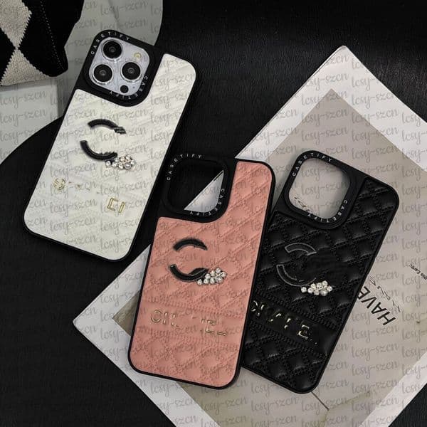 Designer CC Phone Case for iPhone 17 Pro Max Cases Card Holders Apple iPhone 16 pro max 13 12 11 13promax 15pro 14 Plus 15 Plus Case Leather Caviar