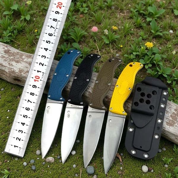 FB31 Camping Survival Tactics And Hunting Handmade Olive Plastic Handle Fixed Blade Knife - A Premium Product For Outdoor Enthusiasts thumbnail 2