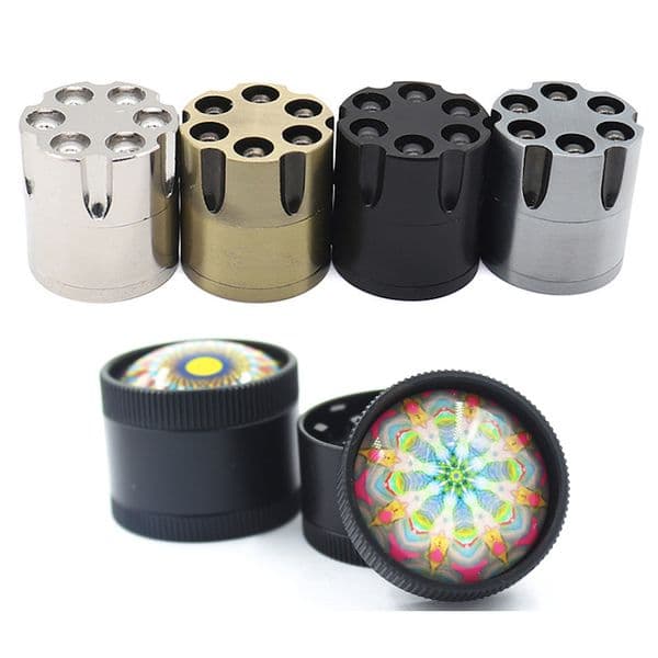 Portable Bullet Design Colorful Zinc Alloy Mini Herb Grinder Spice Miller Crusher Mini 30mm 3layer Beautiful 3D colorful Unique Design Smoking tobacco grinders