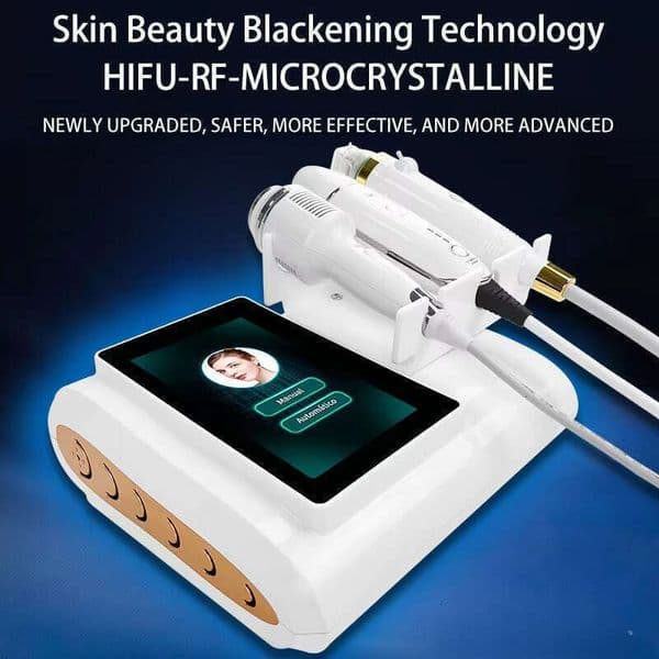 Ace New Desktop RF Microneedle HIFU Ultrasound Anti-Aging Skin Rejuvenation Face Lifting Scar Repairing 3 Handles Ice Hammer Skin Tighten Beauty Machi