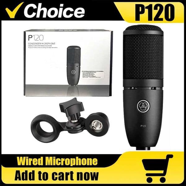 P120 Professional Wired Condenser Microphone Suitable For Vocal Professional Recording Studio Streaming Media Home Studio J260423