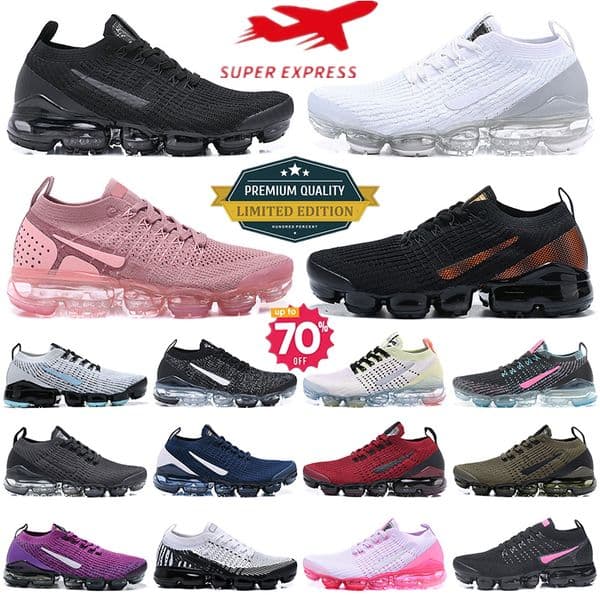 18 19 Mens Womens Running Shoes Sneakers Triple Black White Cherry Hyper Violet Olive Orange Atlanta University Blue Outdoor Sports Trainers Size 36-45