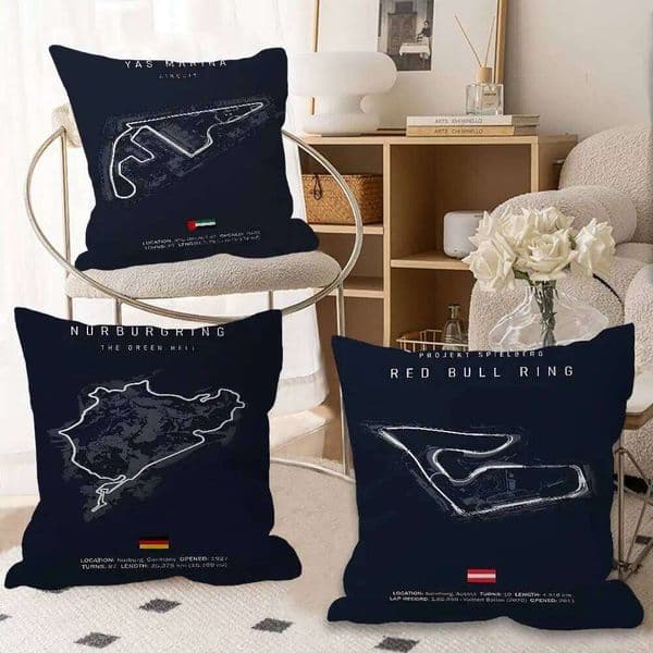 Formula 1 Imola Monaco Circuit F1 Pillow Sofa Cushion Cover Home Room Decoration Children Gift 26L0424 Pillow Case