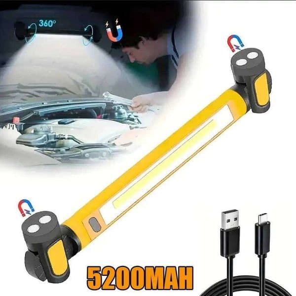 Super Bright Magnetic Light Built-in 5200mAh Rechargeable Battery Underhood Work Lamp Bar For Car Repair Outdoor lighting S260423