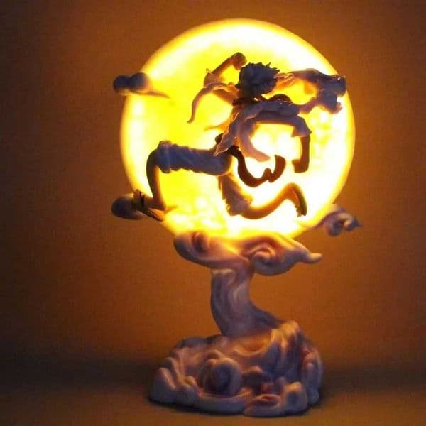 16cm One Piece Anime Figure Moon Nika Monkey D Luffy Gear 5 With Moon Light Action Figure Statue Model Collection Toys Gift S260423