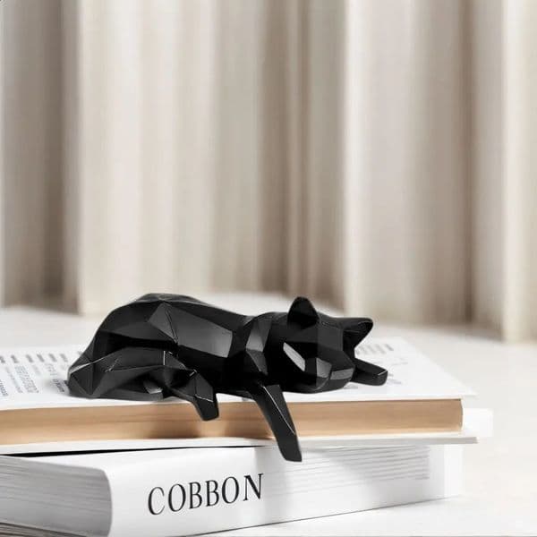 Cat Statue Bookshelf Decoration - Modern Minimalist Cat Figurine Bookshelf/Desk/Office Decoration Ornament Suitable for Living Room Creative Home Decor 260424