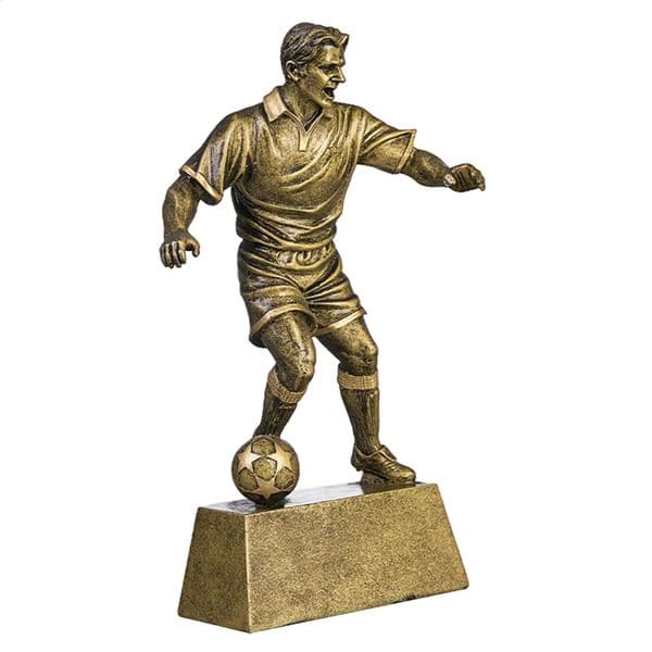 Resin Football Player Statue Modern Art Figurine Collectible Desktop Ornament for Living Room Interior Decoration Gift 260424