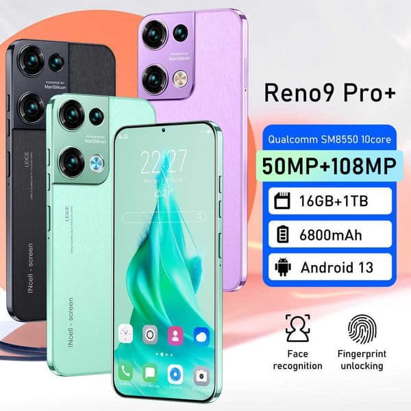 Phone Reno9 Pro 161TB 7313k Pixel Android Smart Dual SIM Dual Mode Ultra-Clear Photography R251206
