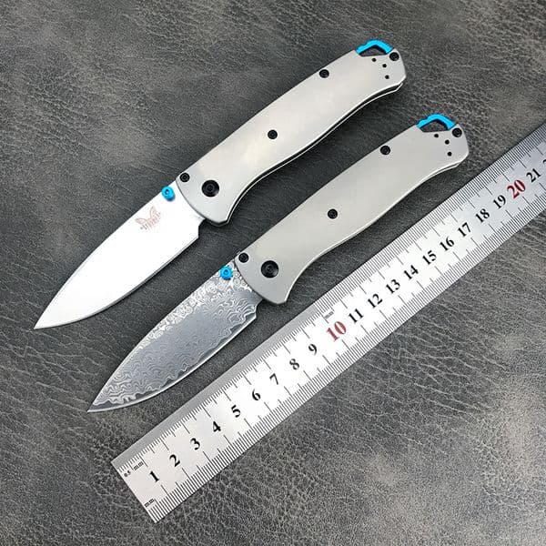Pocket Folding Knife Titanium Damascus Survival EDC Tool Camping Outdoor Good folding knife Soak BM535 535TI