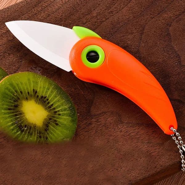 Luxury Designer Decor Ceramic Folding - Mini Portable Fruit Knife With Bird Design, Multifunctional Kitchen Tool, room Lightweight For Daily 6