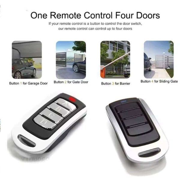 Wireless Remote Electronic Gate Control 433mhz Key Fob Command Hand Transmitter for Shutter Door Siren Garage