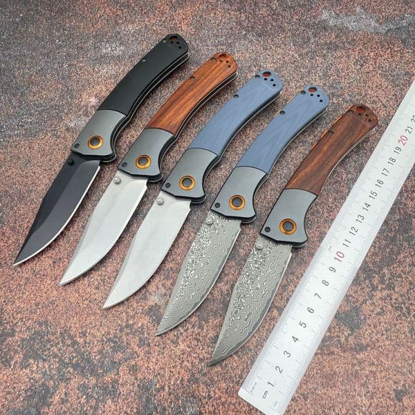 New BM folding knife 15080 Folding Pocket Knife Damascus Blade Sourwood / G10 Handle Hunting Knife Outdoor EDC Camping Survival Tactical Tools
