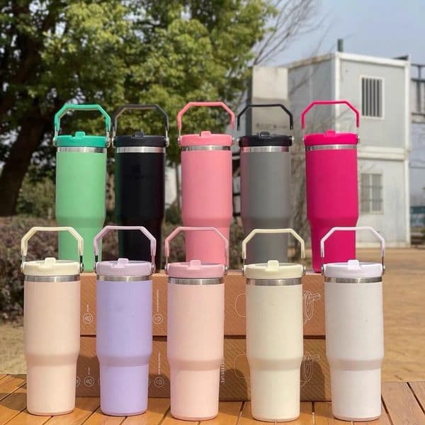 Luxury Designer Decor US Stock SHIP IN 12H Mugs 30Oz Cups Heat Preservation Stainless Steel Outdoor Large room Capacity Tumblers Reusable Le 7