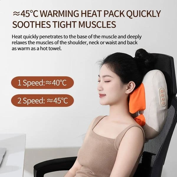 Trapezius Massage Portable Pillow Wireless Electric Home Massager Heating Waist Neck Leg Cervical 3D Shiatsu Kneading Cushion 260424