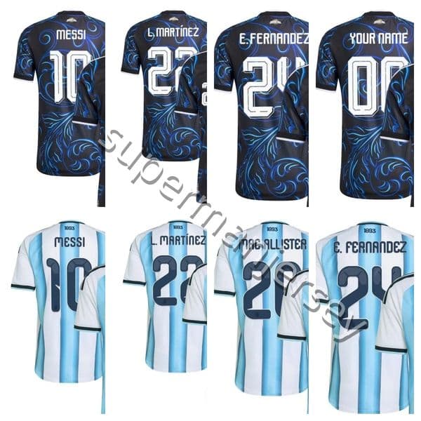 2026 Argentina soccer Jerseys Football 2026 World Cup Lionel Messi De Paul Lautaro Martinez 22 Julian Alvarez 9 Enzo Fernandez 24 Mac Allister 20 s-4xl thumbnail 2