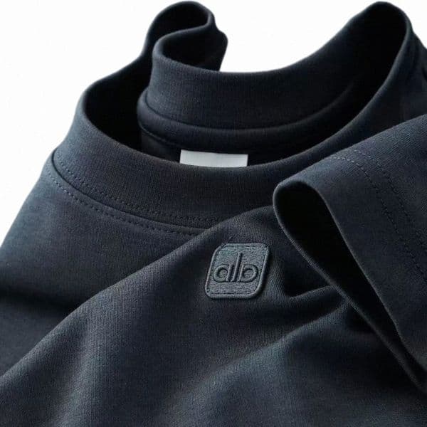 men's Tees & Polos New heavy small embroidered youth round neck T-shirt autumn and winter tide brand men's short sleeve bottoming shirt i0xr#