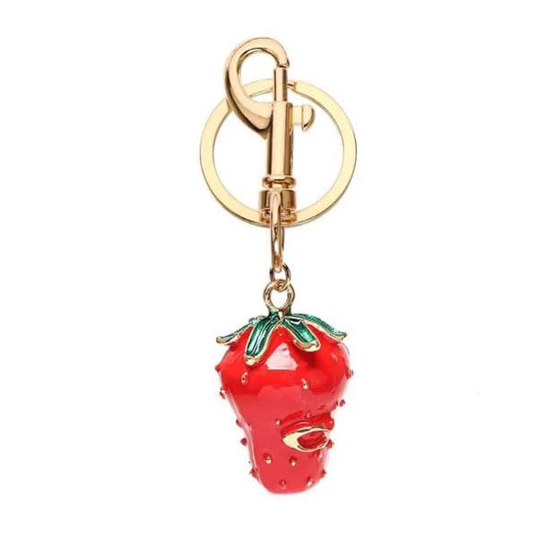 Game And Toy Cute Fruit Red stuff animal Strawberry Pendant Keychain Suitable For Keybags Car Pendants Decorative Jewelry Accessories Holiday Gifts Designer
