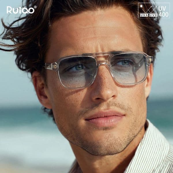 Retro 2026 Transparent Frame Sunglasses for Men and Women y ner UV400 Protection Stylish for Driving Outdoors 260424