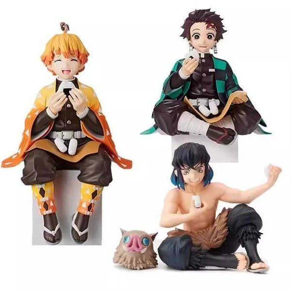 10-15cm anime Demon Slayer action figure PVC model doll collection toy car figure Kamado Tanjiro Nezuko sitting ornamentsL260424