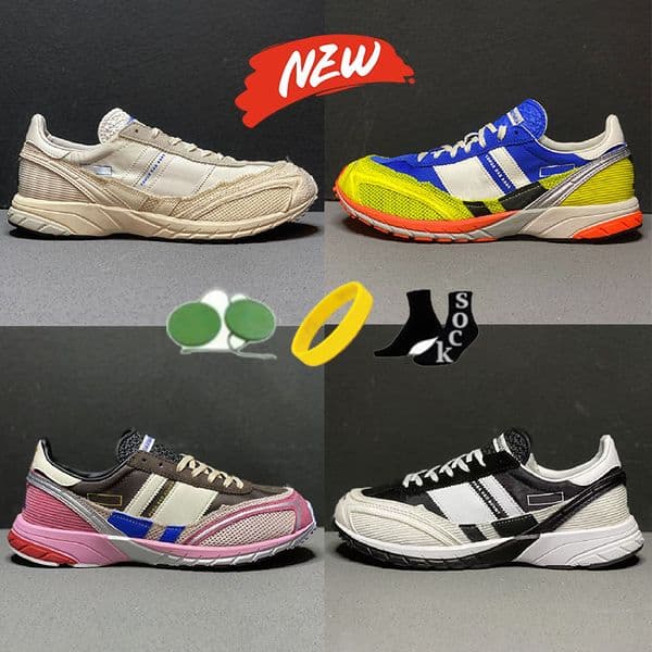 Designer Adizer0 SL 72 Bad Bunny Sneakers Men Women Fahion Running Shoes Sail White Blue Shock Yellow Brown Clear Pink Maroon Solar Red Mens Womens Outdoor Trainers