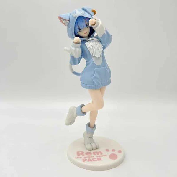 22cm ReZERO Starting Life in Another World Ram/Rem Anime Girl Figure Fluffy Pack Ram/Rem Action Figure Adult Model Toys GiftsL260424