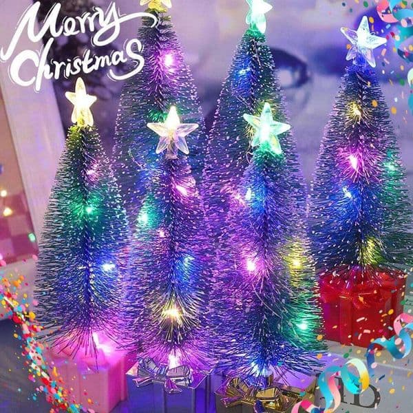 Mini Luminous Tree LED Lights Children's Gifts New Year Christmas Party Decorations Home Desktop Decoration
