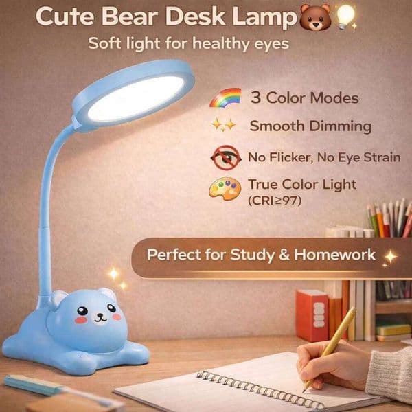 Cat Night Light Flexible Table Lamp Book Foldable Creative Cute Reading Study Cartoon Tabls Eye Protecting Desk