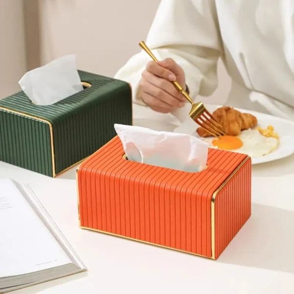 Luxury Designer Decor Decorative Boxhigh Appearance Level Light Leather Tissue Box Used In Els Living Rooms Office Princess Room 250402 Deco 8
