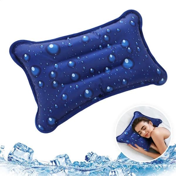 Summer Cooling Water Cushion Sleeping Aid Pad Mat Muscle Relief Pillow Ice Massager Bedding Sleep Cool 260424