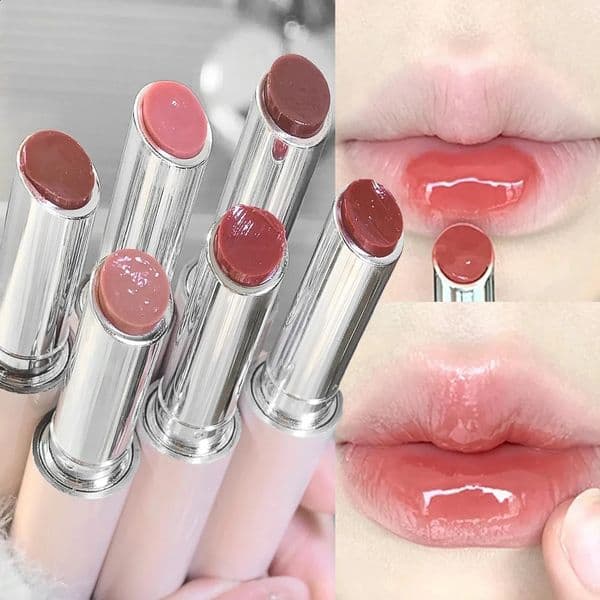 Jelly Solid Lip Gloss Cute Hydrating Mirror Red Brown Lipstick Clear izing Lips Tint Nature Nude Lip Makeup Cosmetics 260424