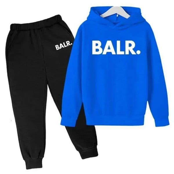 Spring Autumn Brand Balr Kids Tracksuit Boys Girls Sweatshirt Sweatpants 2 Piece Set Fashion Casual Hoodis Children Hooded Sets S260424
