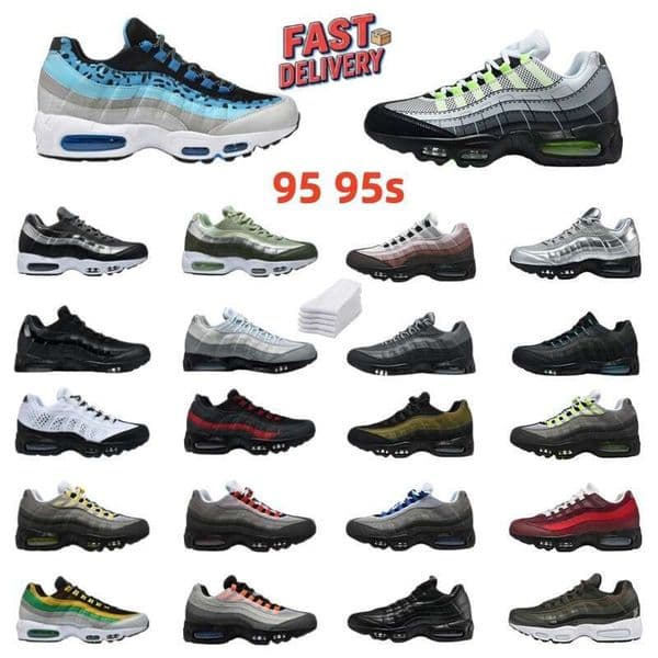 designer shoes mens trainers 95s basketball shoes Shoes Black White Tour Yellow Aegean Storm Blue Spark Neon Shock absorption Wear resistant Outdoor men trainers