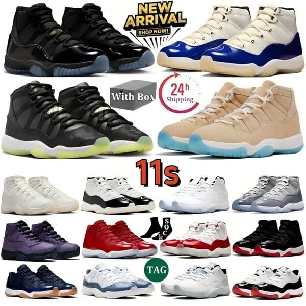 Designer Basketball Shoes 11 11s Rare Inner Beast Purple Rain Gamma Blue Legend H-Town Space Jam Black Volt Cool Grey Cherry Mens Womens Outdoors Trainers Sneakers